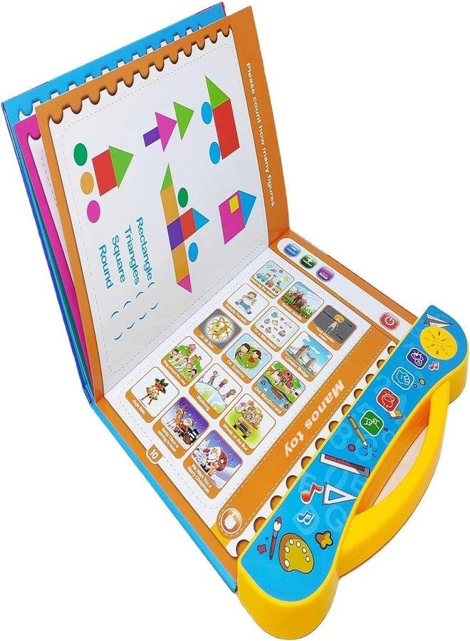 Manos Educational Learning Set with Interactive Book and Wooden Geometric Shape Sorter, Multi-Colour Combo Pack - Image 3